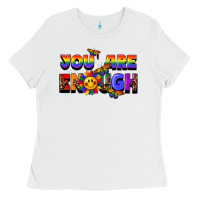 White you are enough Ladies Tee - FaDigitalArtStudio