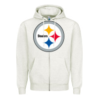 Oatmeal Heather pittsburgh SPORT Zipper Hoodie - linhVisuals