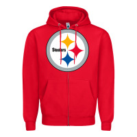 Red pittsburgh SPORT Zipper Hoodie - linhVisuals