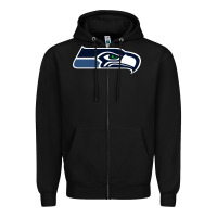 Black seattle sports Zipper Hoodie - linhVisuals