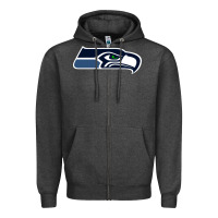 Charcoal Heather seattle sports Zipper Hoodie - linhVisuals