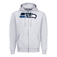 Heather Grey seattle sports Zipper Hoodie - linhVisuals