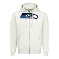 Oatmeal Heather seattle sports Zipper Hoodie - linhVisuals