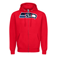 Red seattle sports Zipper Hoodie - linhVisuals