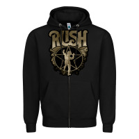Black Rush grey Zipper Hoodie - linhVisuals