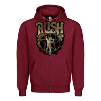 Burgundy Rush grey Zipper Hoodie - linhVisuals