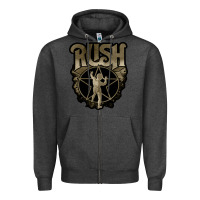 Charcoal Heather Rush grey Zipper Hoodie - linhVisuals