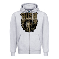 Heather Grey Rush grey Zipper Hoodie - linhVisuals