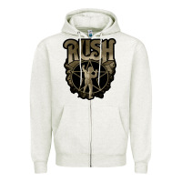 Oatmeal Heather Rush grey Zipper Hoodie - linhVisuals