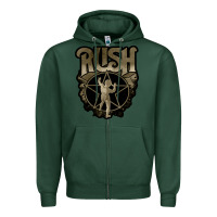 Sports Green Rush grey Zipper Hoodie - linhVisuals