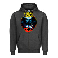 Charcoal Heather rush transparent Zipper Hoodie - linhVisuals