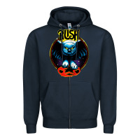 Navy rush transparent Zipper Hoodie - linhVisuals