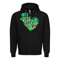 Black happy st patricks day funny irish Zipper Hoodie - linhVisuals