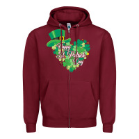 Burgundy happy st patricks day funny irish Zipper Hoodie - linhVisuals