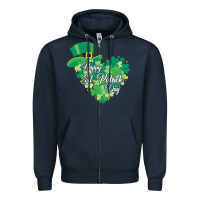Navy happy st patricks day funny irish Zipper Hoodie - linhVisuals