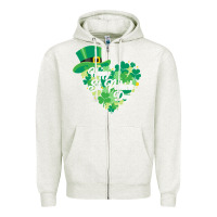 Oatmeal Heather happy st patricks day funny irish Zipper Hoodie - linhVisuals