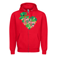 Red happy st patricks day funny irish Zipper Hoodie - linhVisuals