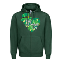 Sports Green happy st patricks day funny irish Zipper Hoodie - linhVisuals