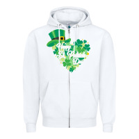 White happy st patricks day funny irish Zipper Hoodie - linhVisuals