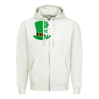 Oatmeal Heather irish you were naked funny st patrick day Zipper Hoodie - linhVisuals
