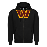 Black washington  sports Zipper Hoodie - linhVisuals