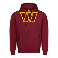 Burgundy washington  sports Zipper Hoodie - linhVisuals