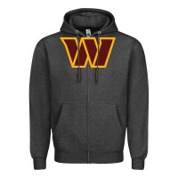 Charcoal Heather washington  sports Zipper Hoodie - linhVisuals