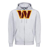 Heather Grey washington  sports Zipper Hoodie - linhVisuals