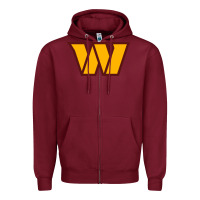 Burgundy washington sports Zipper Hoodie - linhVisuals