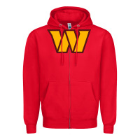 Red washington sports Zipper Hoodie - linhVisuals