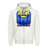 Oatmeal Heather Rush 1975 Zipper Hoodie - linhVisuals