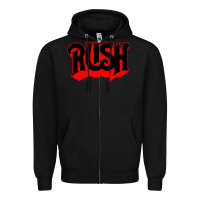 Black rush rock Zipper Hoodie - linhVisuals