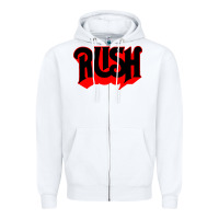 White rush rock Zipper Hoodie - linhVisuals