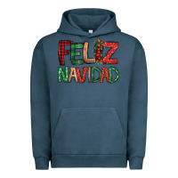 Pigment Midnight Navy Feliz Navidad our lady of Guadalupe Christmas Urban Hoodie - Jasminsmagicworld