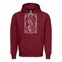 Burgundy edgar allen poe the raven nevermore t shirt Zipper Hoodie - linhVisuals