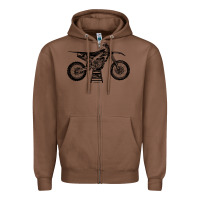 Chestnut YZ450F Eli Tomac Motorcycles Zipper Hoodie - linhVisuals
