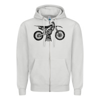 Dove Grey YZ450F Eli Tomac Motorcycles Zipper Hoodie - linhVisuals