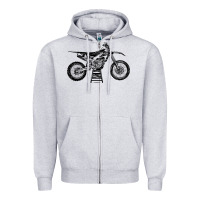 Heather Grey YZ450F Eli Tomac Motorcycles Zipper Hoodie - linhVisuals