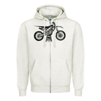 Oatmeal Heather YZ450F Eli Tomac Motorcycles Zipper Hoodie - linhVisuals