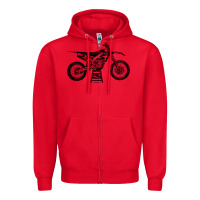 Red YZ450F Eli Tomac Motorcycles Zipper Hoodie - linhVisuals