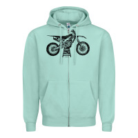 Seafoam YZ450F Eli Tomac Motorcycles Zipper Hoodie - linhVisuals