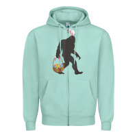 Funny Bigfoot Easter Design With Easter Basket And Bigfoot T Shirt Zipper Hoodie | Teevron