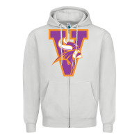 Dove Grey missouri valley college vikings vectorized Zipper Hoodie - linhVisuals