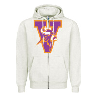 Oatmeal Heather missouri valley college vikings vectorized Zipper Hoodie - linhVisuals