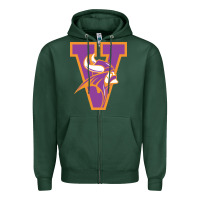 Sports Green missouri valley college vikings vectorized Zipper Hoodie - linhVisuals