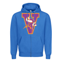 True Royal missouri valley college vikings vectorized Zipper Hoodie - linhVisuals