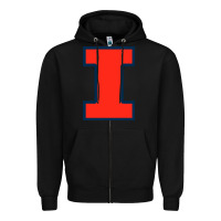 Black illinois fighting illini Zipper Hoodie - linhVisuals