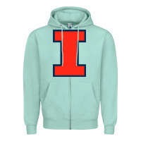 Seafoam illinois fighting illini Zipper Hoodie - linhVisuals