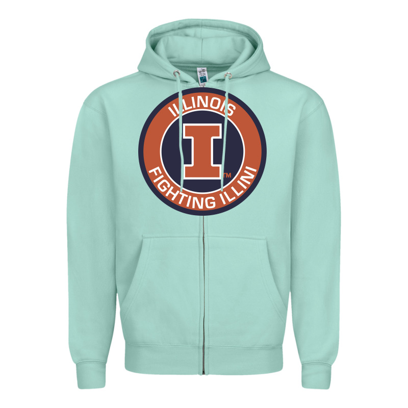 Illinois Fighting Illini Zipper Hoodie by linhVisuals | Teevron