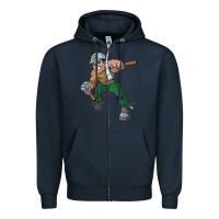 Navy montana technological university orediggers vectorized Zipper Hoodie - linhVisuals